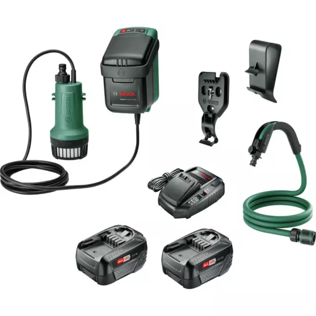 Bosch GARDENPUMP 18-2000 P4A 18v Cordless Submersible Water Pump 2 x 4ah Li-ion