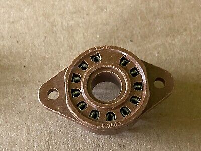 NOS Cinch 12-pin Brown Compactron Vacuum Tube Socket (Qty)