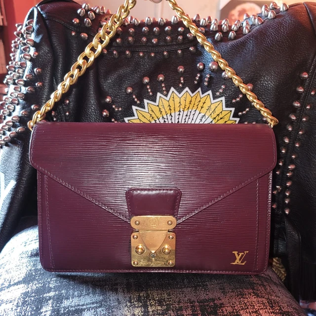 Louis Vuitton Monceau sellier dragonne Clutch Crossbody Shoulder Epi Bag Auth