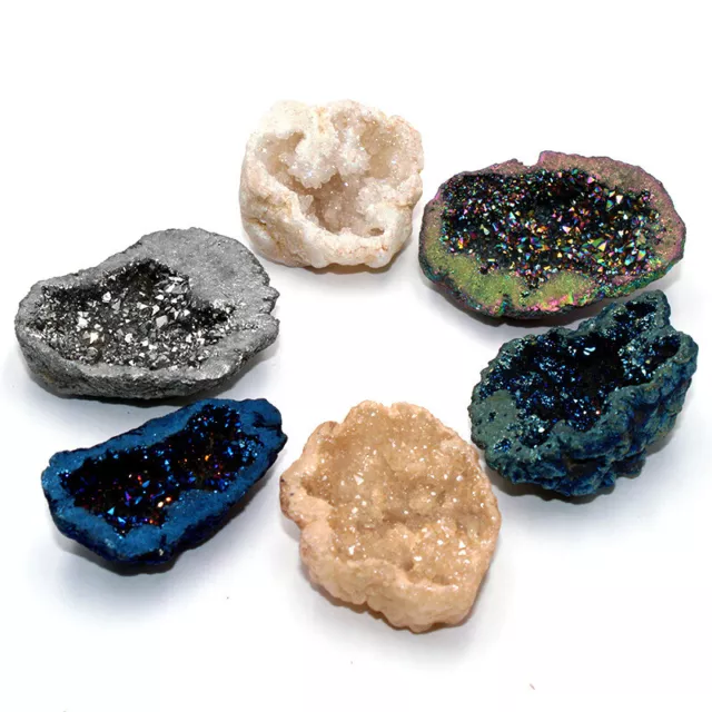 Natural Amethyst Stone Cluster Quartz Crystal Druzy Geode Specimen Healing  Reiki