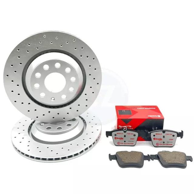 FOR SEAT TARRACO CROSS DRILLED REAR BRAKE DISCS BREMBO XTRA PADS 310mm