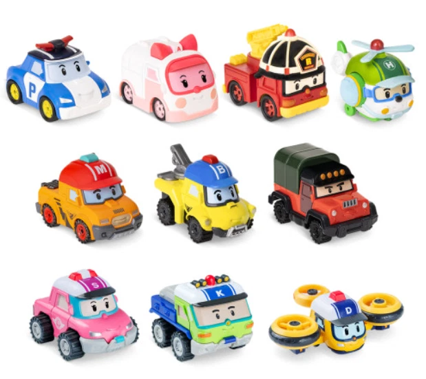 ROBOCAR POLI RESCUE Team Friends 4 Mini Car Set Poli Amber Roy Helly 2025 VER EUR 34,97 - ES