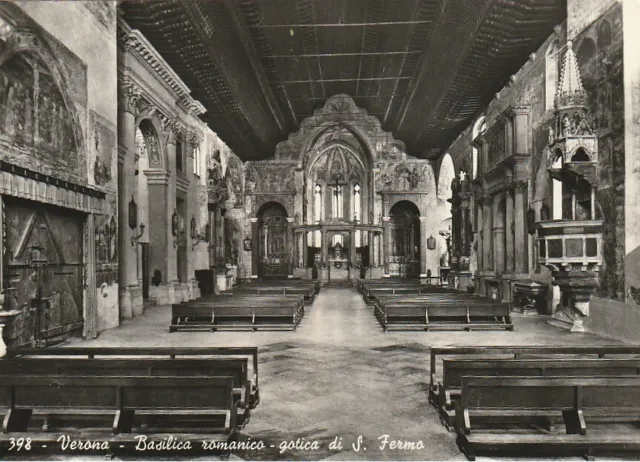 Verona Basilica Romano Gotica Di S Fermo Interno Anno 1962 Viaggiata