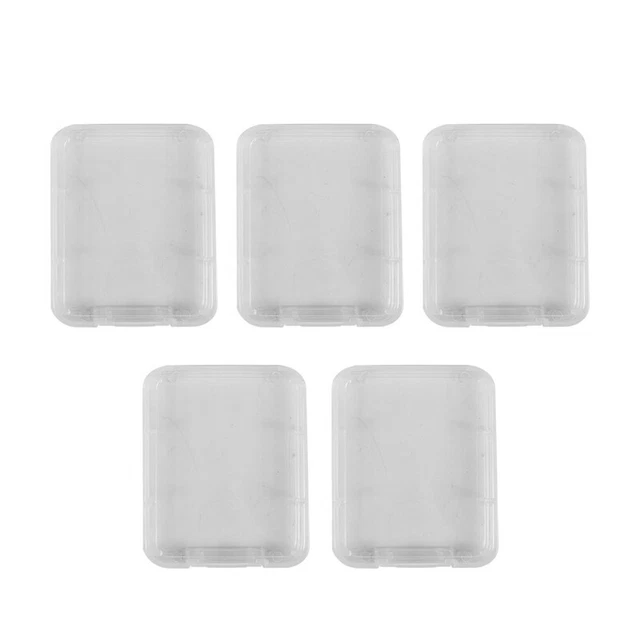 Serie 5 Estuche Caja para Tarjeta de Memoria para Tarjeta SDHC MMC XD CF Blanco transparente
