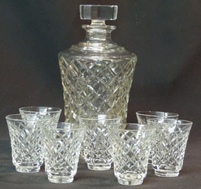 AA2 1930 bel ensemble cristal saint Louis carafe précieuse 780g17,5cm + 7 verres