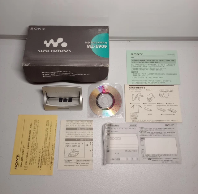 SONY BCA-WM10 Charging Dock Stand for Mini-Disc MD MZ-E909 Adapter w/Box, Guides SONY BCA-WM10 Charging Dock Stand for Mini-Disc MD MZ-E909 Adapter w/Box, Guides