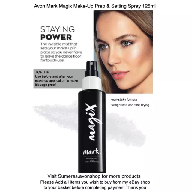 Avon Mark Magix Make-Up Preparazione E Montatura Spray 125ml Eccezionale Regalo
