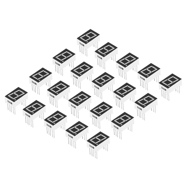 20 pz 7 segmenti 10 pin 1 bit 3,3 V 0,56" display LED anodo comune tubo digitale blu