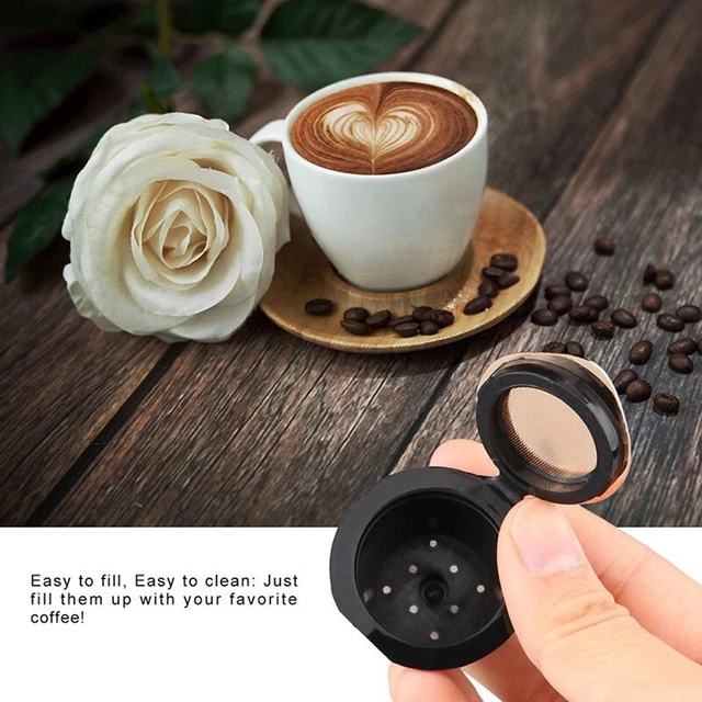 Capsule Dosettes Tasse Noir Kit Acier Inoxydable Réutilisable for Nescafe 2018