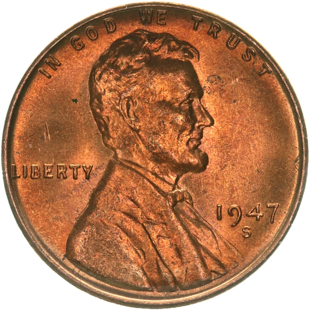 1947 S Lincoln Wheat Cent BU Penny US Coin