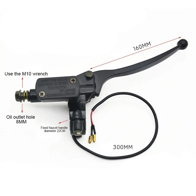 Poignée Levier Frein Hydraulique Pour Vélo Électrique Et Scooter – Interface 8 Mm Ou 10 Mm – Améliore Freinage Et Style