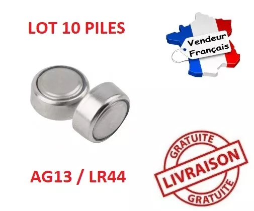 Pile bouton LR44 / AG13 / A76 / G13A / Panasonic 1,5V