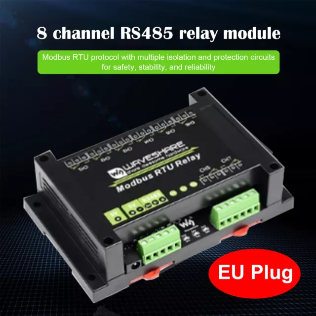 8-channel RS485 Relay Module Multi-Isolation Protection Circuit EU Connector`