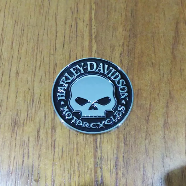 3D Willie G Skull Chrome Emblem / Medallion For Harley Davidson Tank Trunk