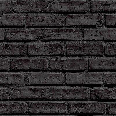 Pietra nera Muro di mattoni realistica 3d VIP Arthouse Caratteristica Carta Da Parati 623007 