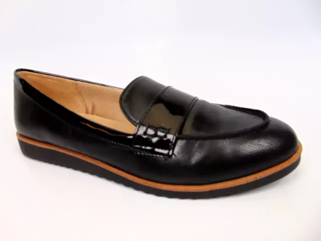 Life Stride Women Zee Loafer Almond Toe Casual Shoe Size 7.5 M, Black NEW Displa