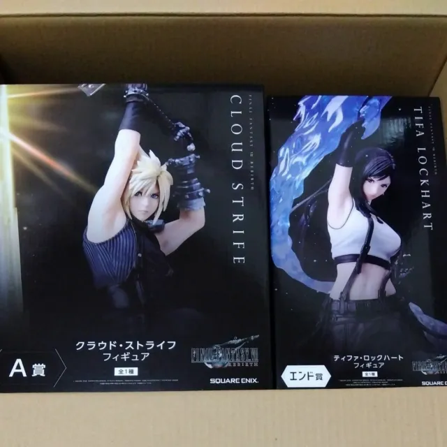 Juego de figuras Final Fantasy VII FF7 Rebirth Kuji Tifa & Cloud A & End SQUARE ENIX 2