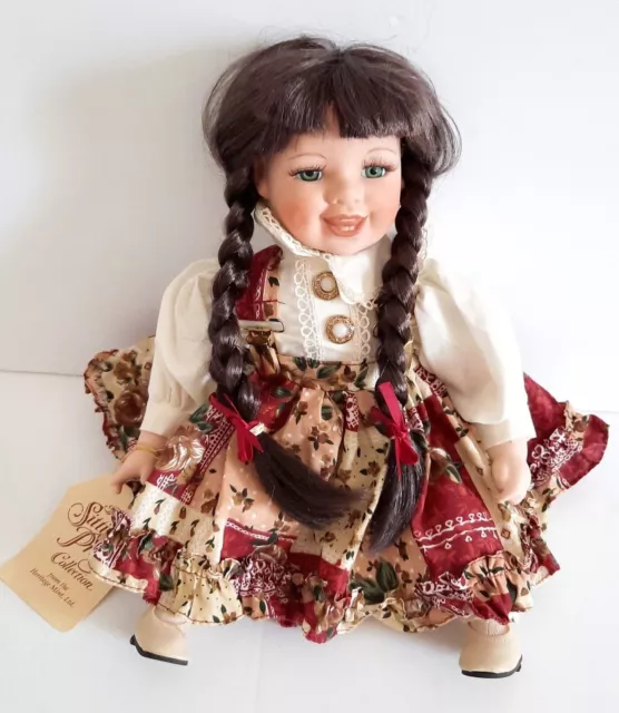 The Sitting Pretty Collection From The Heritage Mint  Porcelain/Cloth Doll 13"