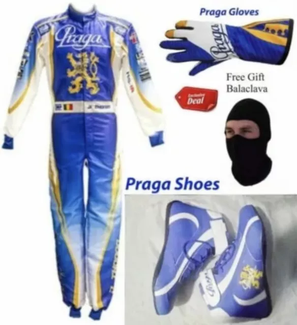 Praga Driver Set Suit Gloves Shoes Bundle for Go Karting and Rally Racing