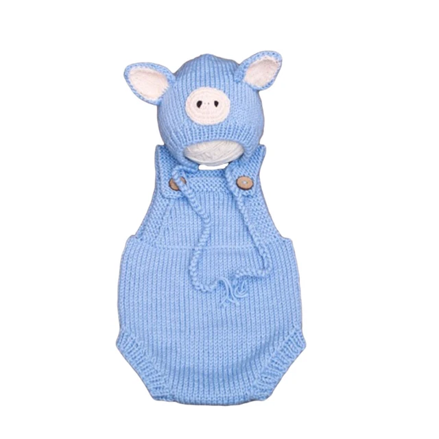 Set Costume Da Cuoco Per Neonati - 2 Pezzi In Cotone Per Fotografia