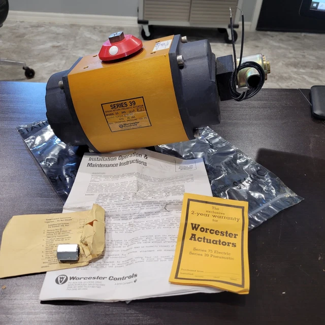Worcester Pneumatic Actuator Model 25 39S 970" Lbs Torque 80Psi 95"Lbs New $499