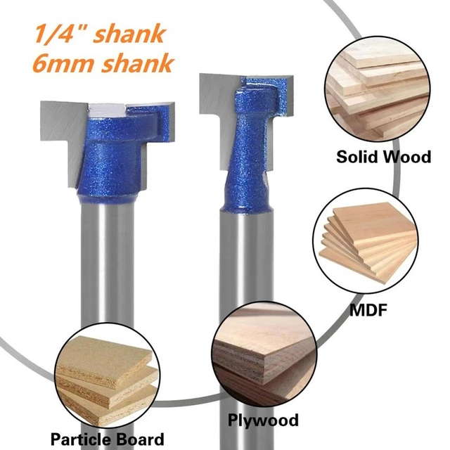 Hex Bolt Key Hole Milling Cutter Router Bit T Slotting T-Slot Wood Slotting