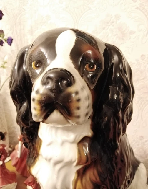 Large Life-size Ceramic King Charles Spaniel Ornament