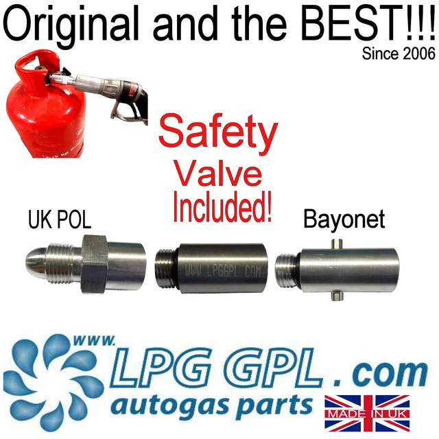LPG Gas Bottle Remote Filling Adaptor with 2m Hose and