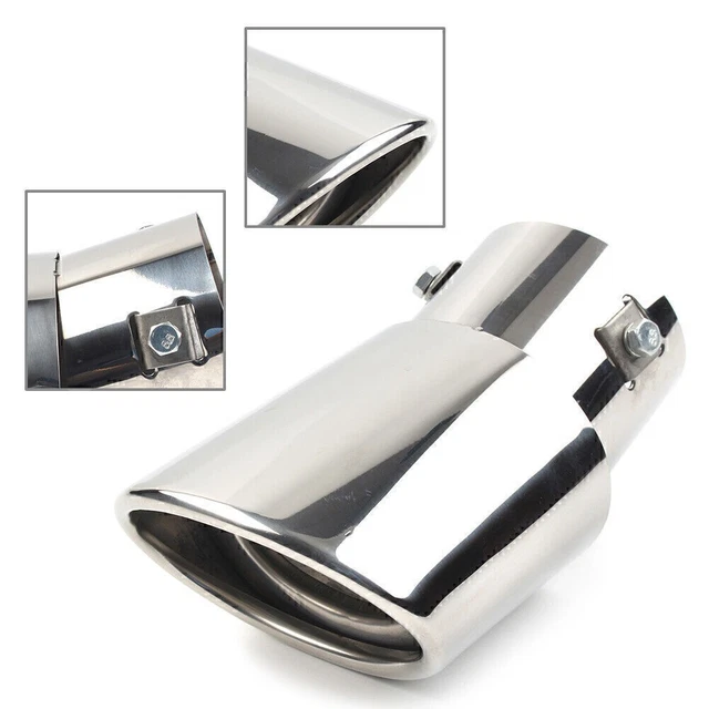 Terminale Di Scarico Auto In Acciaio Inox Cromato - Universale 38-53mm - Foto 12