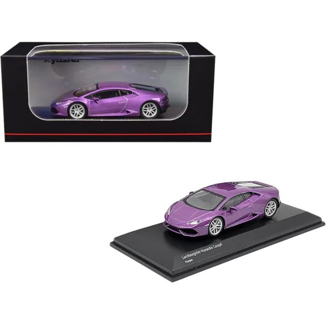 Kyosho 1/64 Diecast Model Car Lamborghini Huracan Coupe Metal Purple Metallic