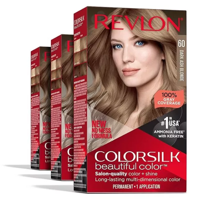 REVLON COLORSILK BEAUTIFUL Color Permanent Hair Dye 3D GEL Bleach