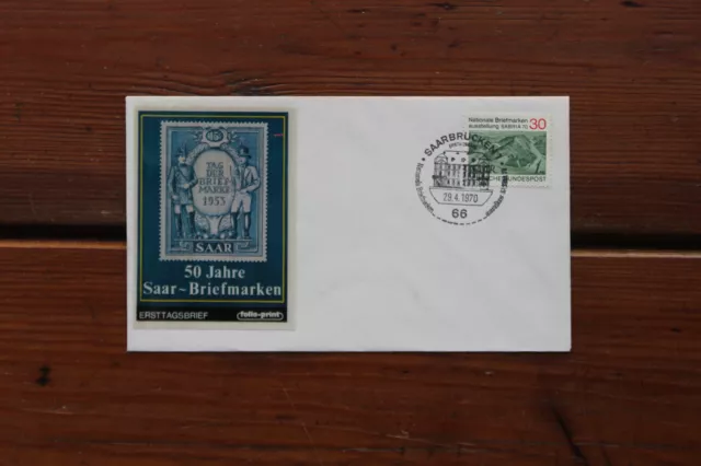 ETB, FDC, BRD, Bund,	Briefmarken-Ausstellung SABRIA, 50 Jahre Saar-BM, MiNr. 619