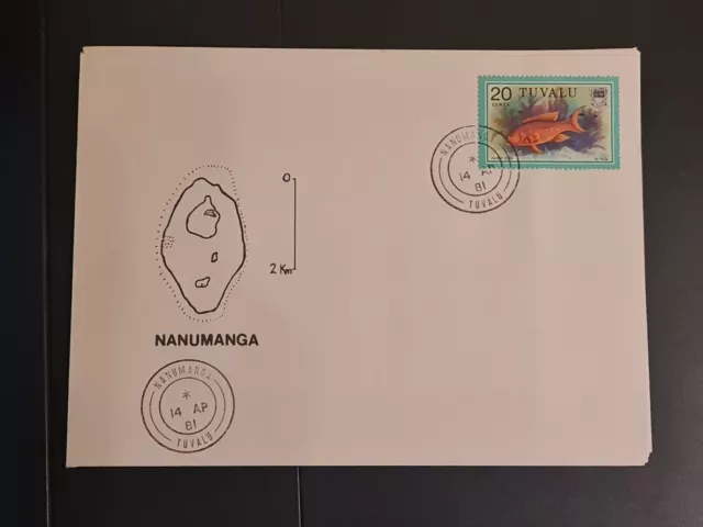 Tuvalu 1981 copertina primo giorno francobolli FDC QE2