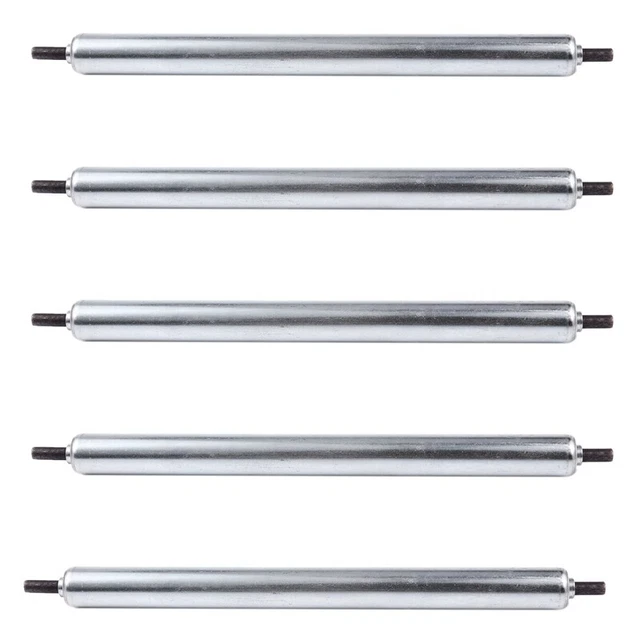 5X 25mm x 300mm Carboon Steel Assembly Line Conveyor Roller C9N6
