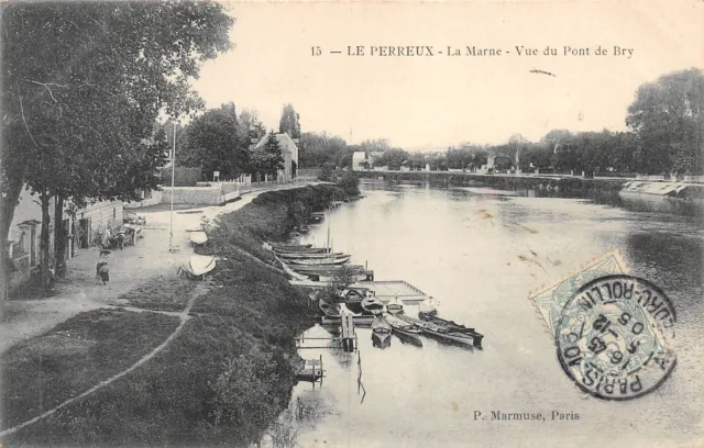 94-LE PERREUX-La Marne vue du Pont de Bry-N 6006-D/0249