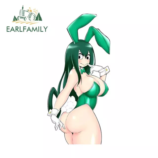 EARLFAMILY 5.1" Froppy Asui Tsuyu Bunny Slap Car Sticker Vehicle Helmet Decorate