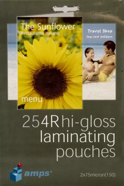 AMPS A6 4R Hochglanz Laminieren Laminieren Beutel Blätter 6""x 4"" Fotokarten 25er-Pack