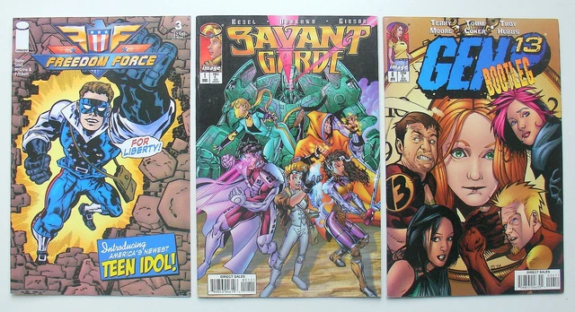 Freedom Force #3, Savant Garde #1, Gen 13 Bootleg #8 -- Image Comic Lot 