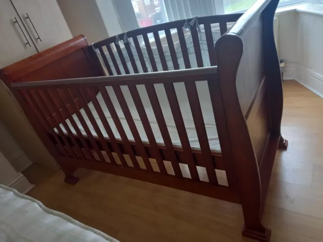 baby cot bed with mattress used