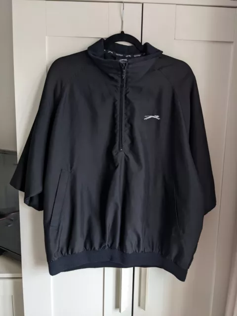 Men's Slazenger Vintage Black Golf Windbreak Pull Over Size Medium Jacket