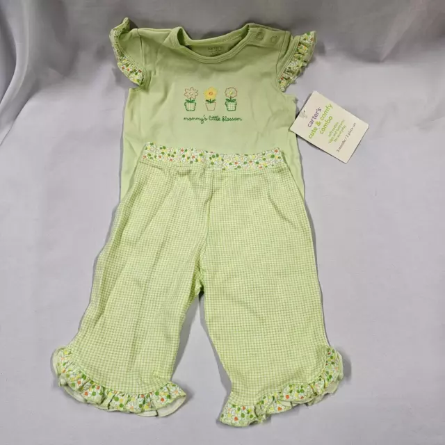 Baby Girl Clothes Vintage Carters Mommy's Little Blossom Bodysuit Ruffle Pants 3 3