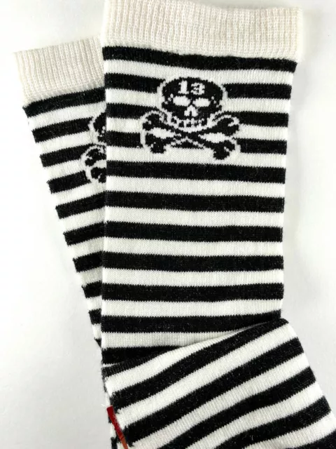 Lucky 13 Striped Skull 'n Bones Socks 3