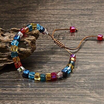 Crystal Beaded Bracelet for Women Cubic Zirconia Wedding Bangle Jewelry Gifts