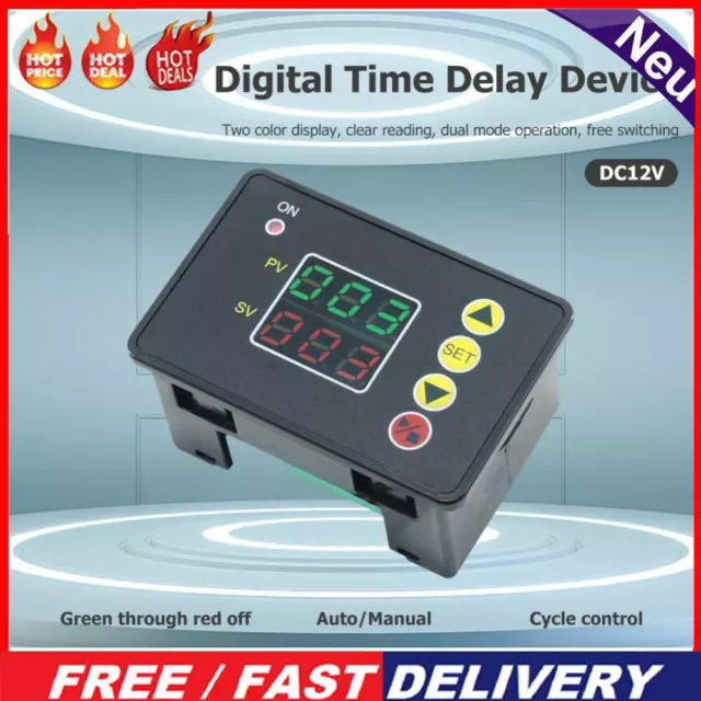 DC 12V 24V AC110V-220V Time Controller Intelligent Digital Delay Switch Home Use