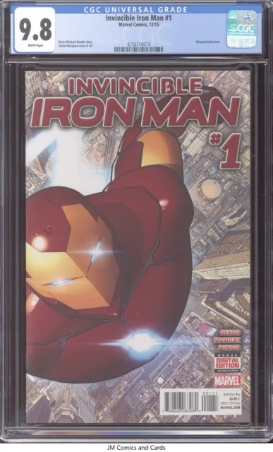 Invincible Iron Man #1 2015 CGC 9.8 White Pages - Model Prime arbor debut