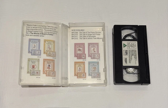 Peter Rappig BEATRIX POTTER VHS Peter Rabbit Benjamin Bunny Tom Kitten & Jemima ...