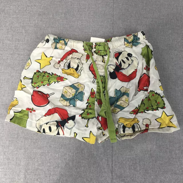 Peter Alexander Jnr Kids Boys Sleep Shorts Size 6 White Mickey Mouse Christmas