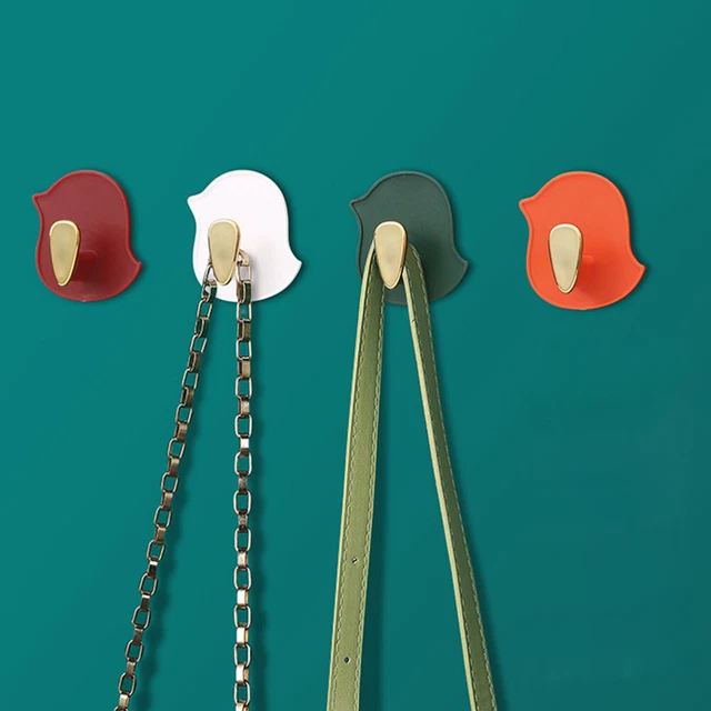 4 Stück Wandhaken, Küchenaufbewahrungshaken, Vogel-Design, Haken zum Aufhängen