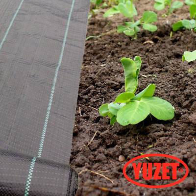 1m x 100m Yuzet Heavy Duty Weed Control Fabric Membrane Ground Cover Garden 3