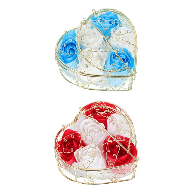 2 Juegos Jabón Rosado Conservado Jabón Jabón Caja Regalo Mujer Regalos Ramo
